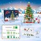 Advent Calendar 2024 Rotating Christmas Tree Mini Building Set with LED Light, 24 Days Christmas Countdown Building Blocks with Santa Snowman and Train, XMas Gift for Adults Kids 8+(1145PCS)